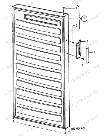 Взрыв-схема холодильника Electrolux EU3210C - Схема узла Door 003